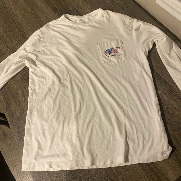 Vineyard Vines Long Sleeve Whale Tshirt lacrosse lax tee shirt mens xs preppy​ - Picture 2 of 5